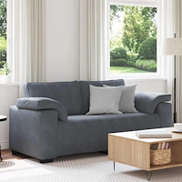 vidaXL Loveseat soffa mörkgrå 140 cm sammet