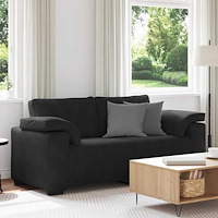 vidaXL Loveseat soffa svart 140 cm sammet