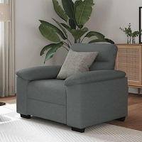 vidaXL Soffstol mörkgrå 60 cm tyg