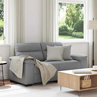 vidaXL 2-sitssoffa ljusgrå 120 cm tyg