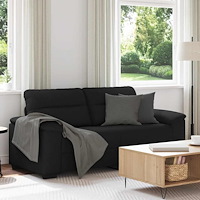 vidaXL 2-sitssoffa svart 140 cm tyg