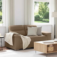 vidaXL 2-sitssoffa cappuccino 120 cm konstläder