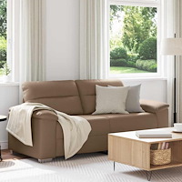 vidaXL 2-sitssoffa cappuccino 140 cm konstläder