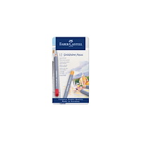 FABER-CASTELL Akvarellpenna Goldfaber plåtask 12/fp