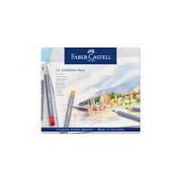 FABER-CASTELL Akvarellpenna Goldfaber plåtask 24/fp
