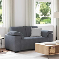 vidaXL Loveseat soffa mörkgrå 120 cm sammet