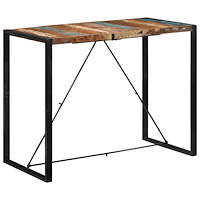 vidaXL Barbord 140x70x110 cm massivt återvunnet trä