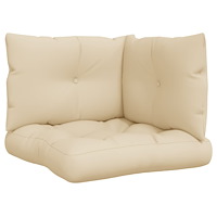 vidaXL Palldynor 3 st beige tyg
