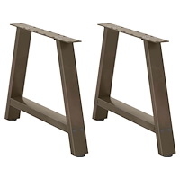 vidaXL Soffbordsben A-formade 2 st 70x(42-43) cm stål