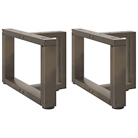 vidaXL Soffbordsben T-formade 2 st svarta 40x25x(30-31) cm stål
