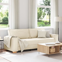 vidaXL 3-sitssoffa i linne 180 cm