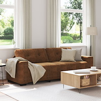 vidaXL 3-Sits Soffa Brun 180 cm Konstläder