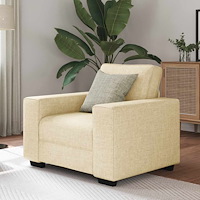 vidaXL Soffstol gräddvit 60 cm tyg