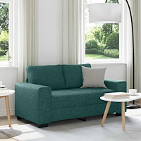 vidaXL 2-sitssoffa mörkgrön 120 cm tyg
