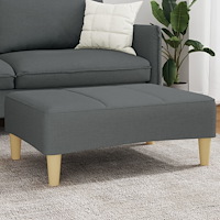 vidaXL Fotpall mörkgrå 77x55x31 cm tyg