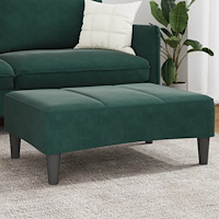 vidaXL Fotpall mörkgrön 77x55x31 cm sammet