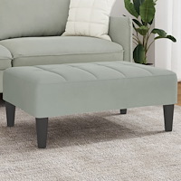 vidaXL Fotpall Ljusgrå 77x55x31 cm sammet