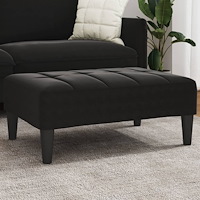 vidaXL Fotpall svart 77x55x31 cm sammet