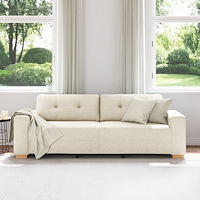 vidaXL 3-sitssoffa i linne 180 cm