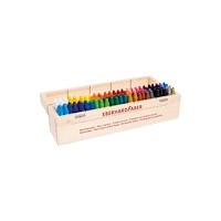 FABER-CASTELL Vaxkrita FABER trälåda sorterade 100/st