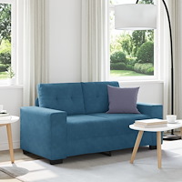 vidaXL Soffan Loveseat Blå 120 cm i Sammet