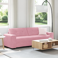 vidaXL 3-sitssoffa Rosa 180 cm i Sammet