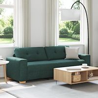 vidaXL 3-sitssoffa Mörkgrön 180 cm Tyg