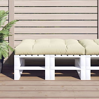 vidaXL Palldyna gräddvit 120x80x12 cm tyg