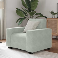 vidaXL Soffstol ljusgrå 60 cm sammet