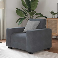 vidaXL Soffstol mörkgrå 60 cm sammet