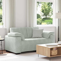 vidaXL Loveseat soffa ljusgrå 120 cm sammet