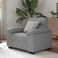 vidaXL Soffstol ljusgrå 60 cm tyg