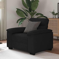 vidaXL Soffstol svart 60 cm tyg