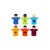 ACHOKA Handdockor känslor 6/fp