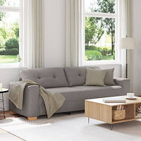 vidaXL 3-sitssoffa taupe 180 cm tyg