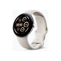 Google Google Pixel Watch 3 - polerat silver aluminium - smart klocka med aktivt band - porslin - 32 GB