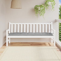 vidaXL Bänkdyna för trädgården grå 180x50x7 cm oxfordtyg