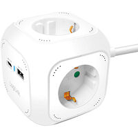 LogiLink Power Cube Multi-grenuttag + USB-A/USB-C PD 20W