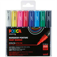 POSCA Posca - PC1MC - Extra Fine Tip Pen, 8 pc