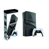 Maxx Tech Maxx Tech PS5 Slim Faceplates + Controller Faceplates - Black Wave