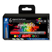STAEDTLER Staedtler - Brush Pen Pigment Basic 6 pcs assorted (371C6-9)