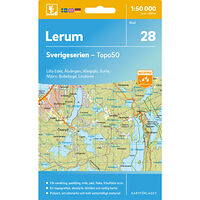 Kartförlaget 28 Lerum Sverigeserien Topo50