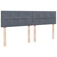 vidaXL Ottoman sängram med madrass mörkgrå 160x200 cm sammet