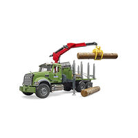 Bruder Bruder - MACK Granite Timber Truck w/Loading Crane (02824)