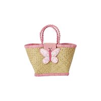 RICE Rice - Raffia Kids Bag with Butterfly Closing - (KIBAG-BUTI)