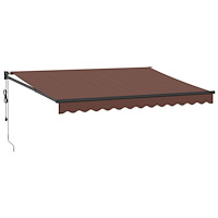 vidaXL Markis automatiskt infällbar brun 350x250 cm