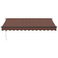 vidaXL Markis automatiskt infällbar brun 350x250 cm