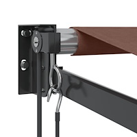 vidaXL Markis automatiskt infällbar brun 350x250 cm