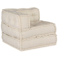 vidaXL Modulär soffa 3 pcs Kräm 70 x 70 x 56 cm tyg