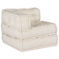 vidaXL Modulär soffa 4 pcs Kräm 70 x 70 x 56 cm tyg